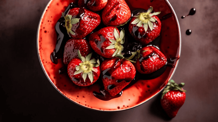 Erdbeeren mit Aceto Balsamico di Modena 
